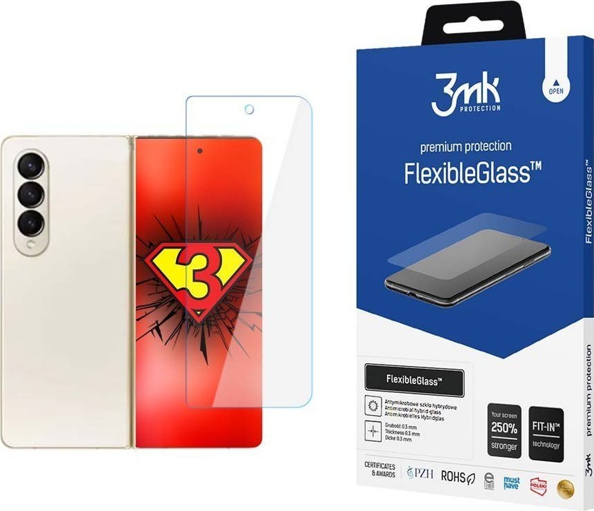 3mk hybridní sklo FlexibleGlass pro Samsung Galaxy Z Fold4 (přední/vnější)