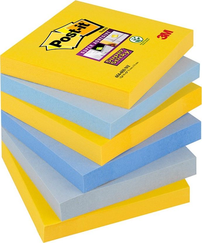 Post-it samolepicí bločky POST-IT Super Sticky (654-6SS-NY), 76x76mm, 6x90 karet, new york