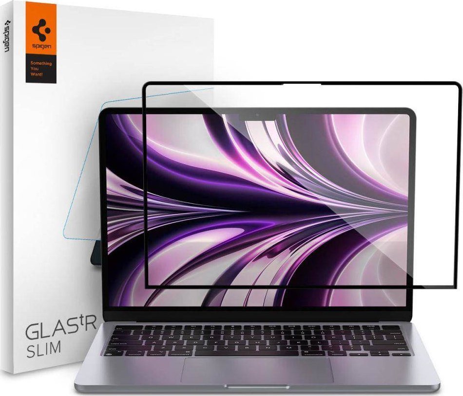 Spigen Glass FC Tempered Glass pro MacBook Air 13 2022 Černá obrazovka