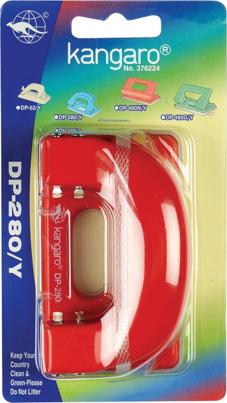 Dierovačka Kangaro DP-280Y 11 listov červená (KADP280Y-04)