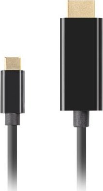 Lanberg USB-C(M)->HDMI(M) kábel 1m 4K 60Hz čierna