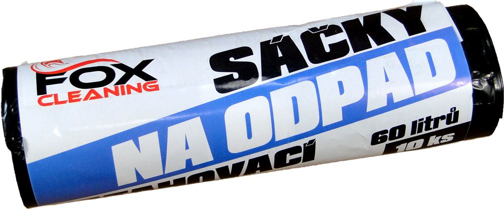 Vrece na odpadky zaťahovacie 60l/10 ks LDPE silné