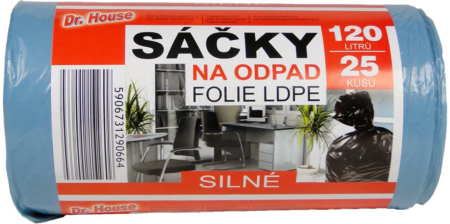 Vrece na odpadky 120l/25ks silné