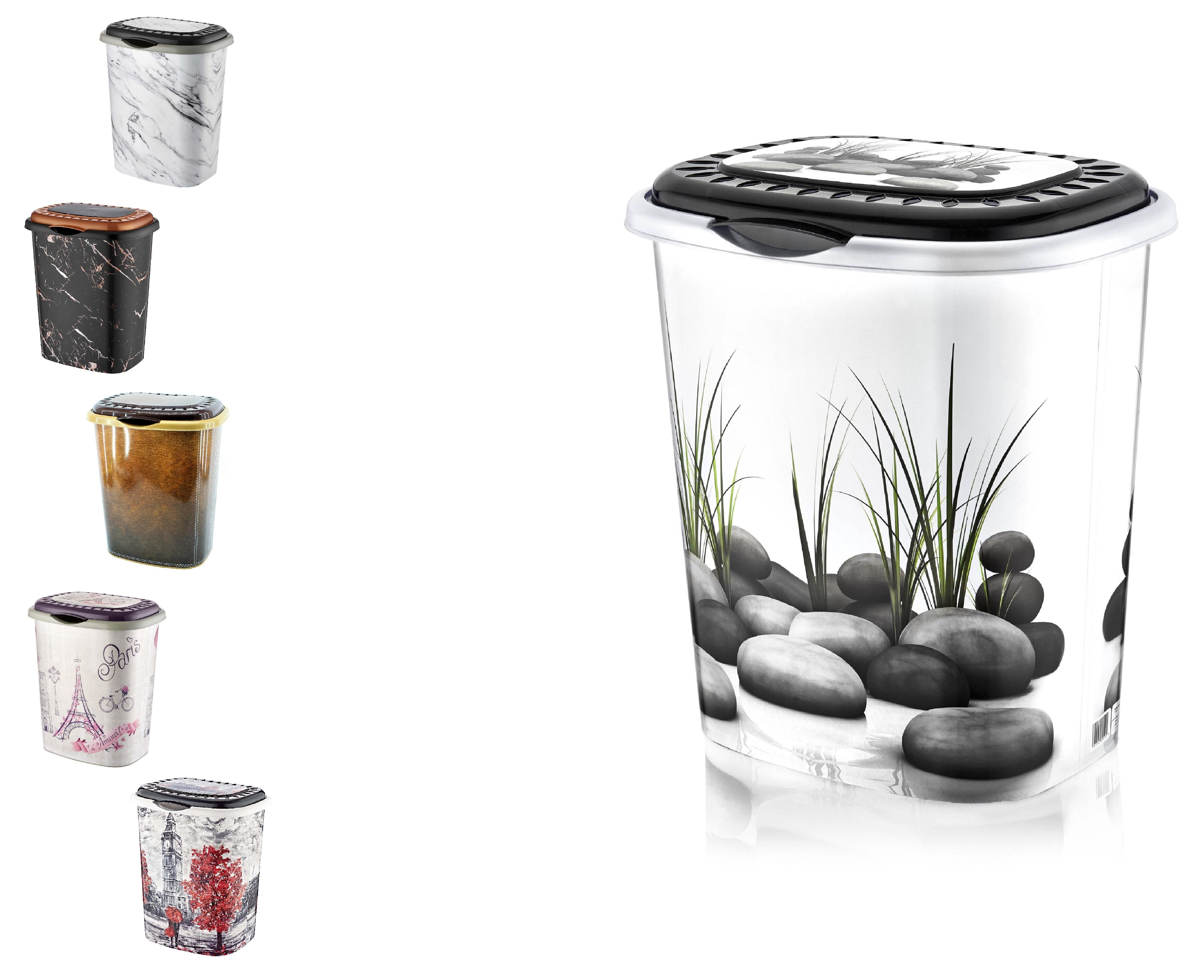 Kôš na špinavú bielizeň 41 l dekor plast D0012
