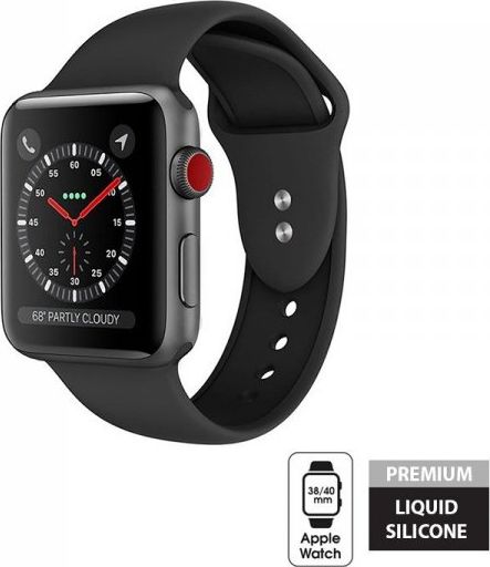 Kapalný řemínek Crong Crong – Řemínek Apple Watch 38/40 mm (černý)