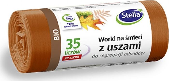 Stella STELLA pytle s uchy, na třídění organického odpadu, 35 l, 20 ks, hnědá, hnědá