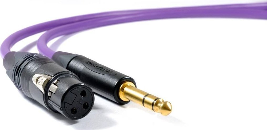 Melodika Jack 6,3mm - XLR kabel 20m fialový