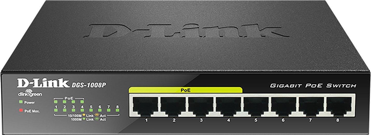 Prepínač D-Link DGS-1008p