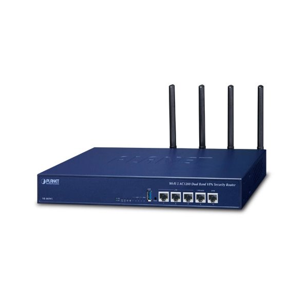 PLANET VR-300W5 Enterprise router/firewall VPN/VLAN/QoS/HA/AP kontroler, 2xWAN(SD-WAN), 3xLAN, WiFi 802.11ac