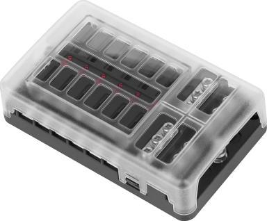 FB-12 FUSE BOX s negativní a LED kolejnicí
