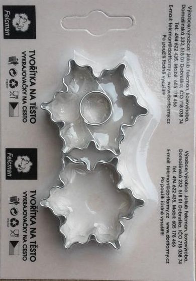 Vykrajovačka kvietky vrúbkované 2 ks 4 cm