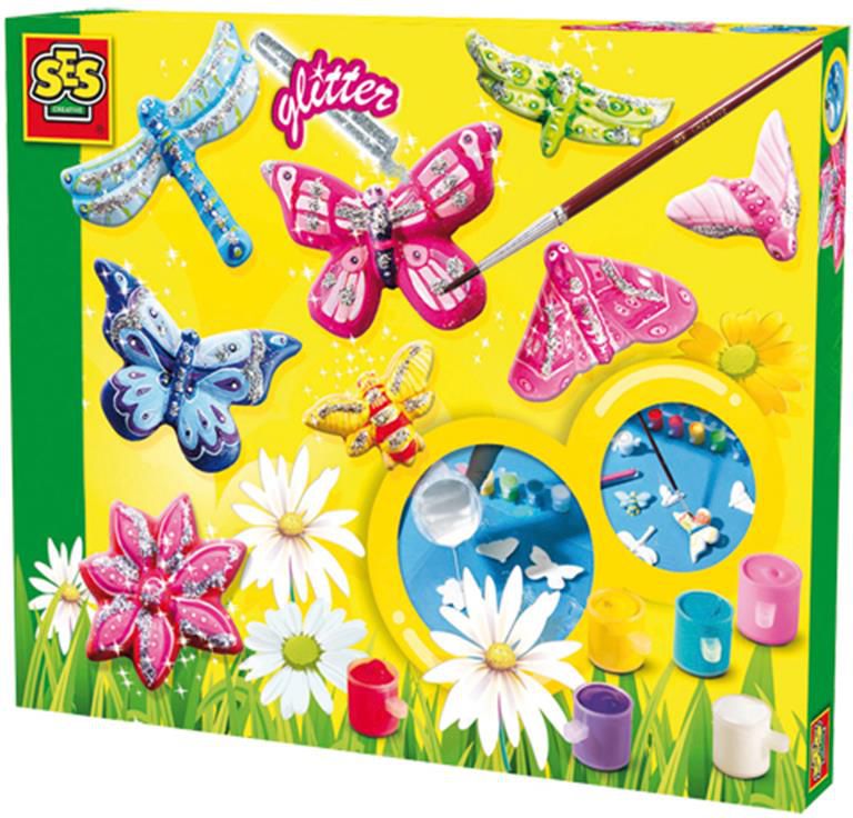 SES Sádrové odlitky - Motýli se třpytkami (216347)