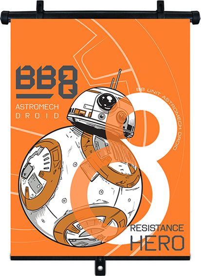Roleta s prísavkou 36x45cm Star Wars BB8 univerzálna