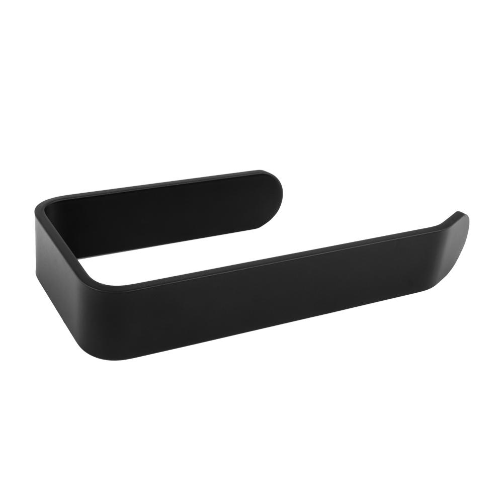 Držiak na toaletný papier samolepiaci 18x3x8 cm čierny