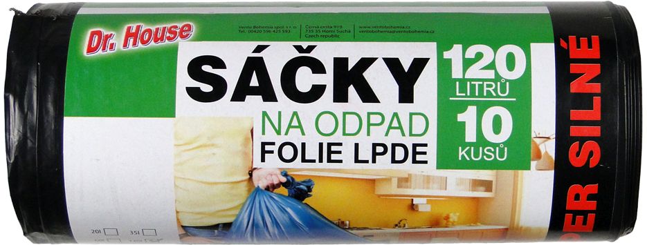 Vrece na odpadky 120l/10ks super silné