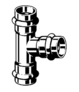 Viega Tee 28 x 22 x 28 mm z nerezovej ocele (435974)