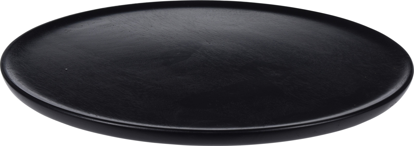 Tácka drevená guľatá čierna 38 cm