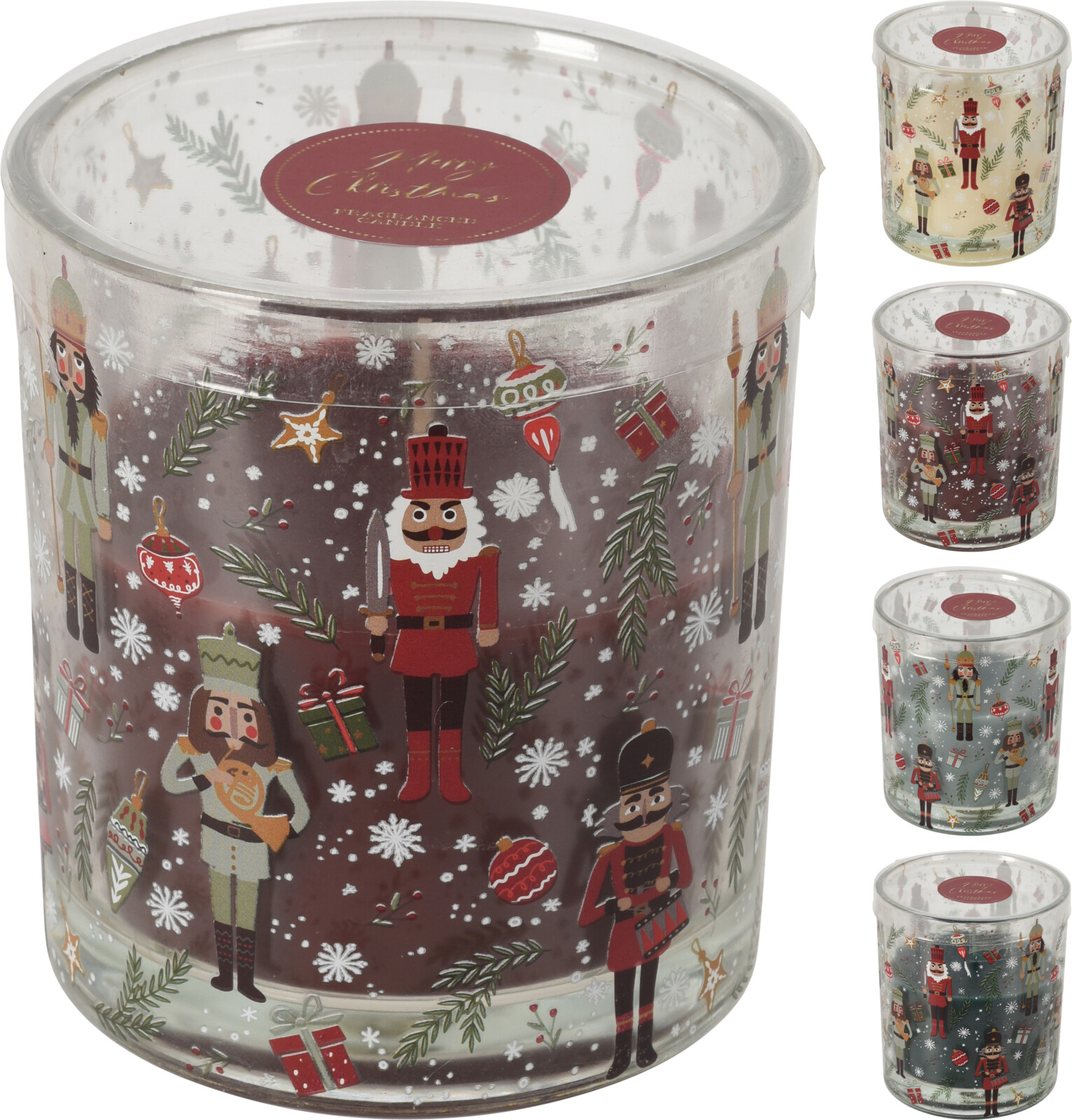 Sviečka Vianočná vonná v skle 10,5x9 cm