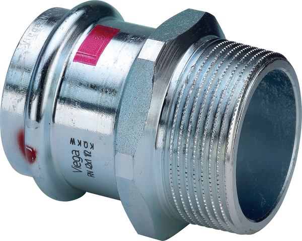 Přechodový konektor Viega s SC -Contur 18 mm x GZ 3/4 galvanizovaná ocel - 559021