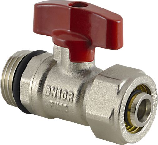 Ferro Water guľový ventil 1/2" s motýlikom, červený (KPEX16)