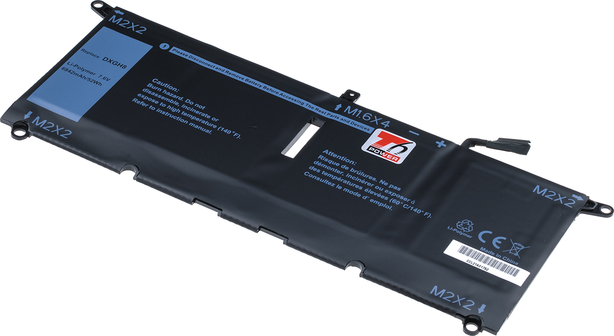 Baterie T6 power Dell XPS 13 9370, 6840mAh, 52Wh, 4cell, Li-pol