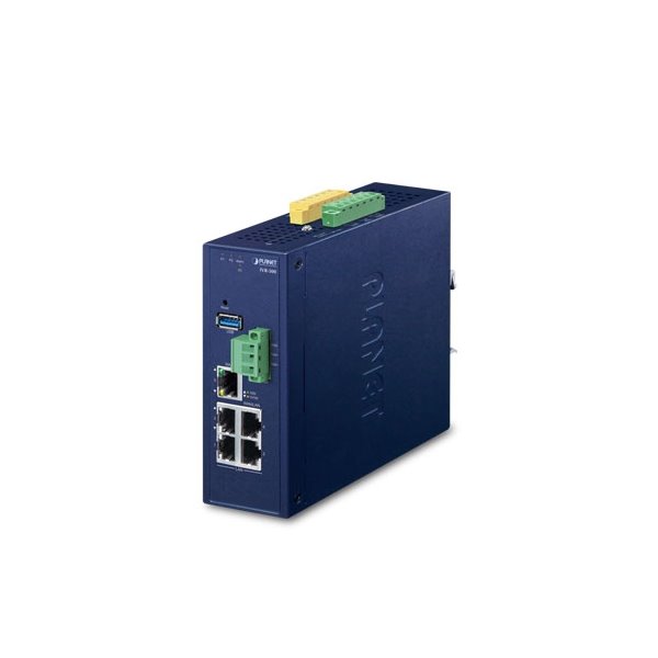 PLANET IVR-300 Enterprise router/FW VPN/VLAN/QoS/HA/AP kontroler, 2xWAN(SD-WAN), 3xLAN, IP30, -40/75st, 9-54VDC