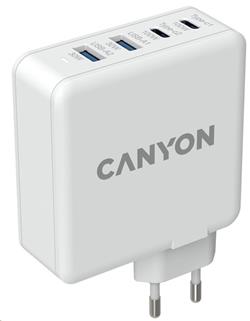 CANYON síťová rychlonabíječka H-100 (100W), vstup 100-240V, výstup USB-C1/C2 5-20V, USB-A 1/A2 4.5-20V