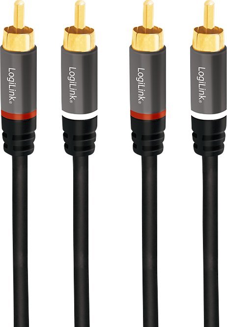 LogiLink RCA (Cinch) x2 - RCA (Cinch) x2 kabel 3m černý (CA1206)