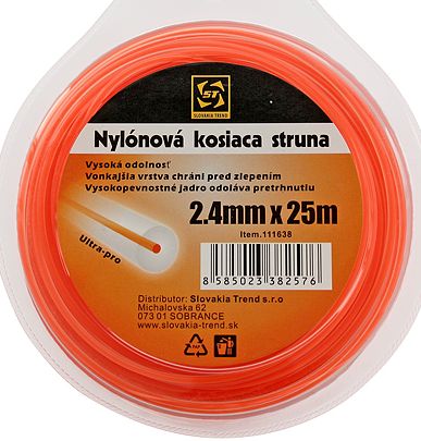 Struna do kosačky 2,4 mm/25 m DualCut kruh