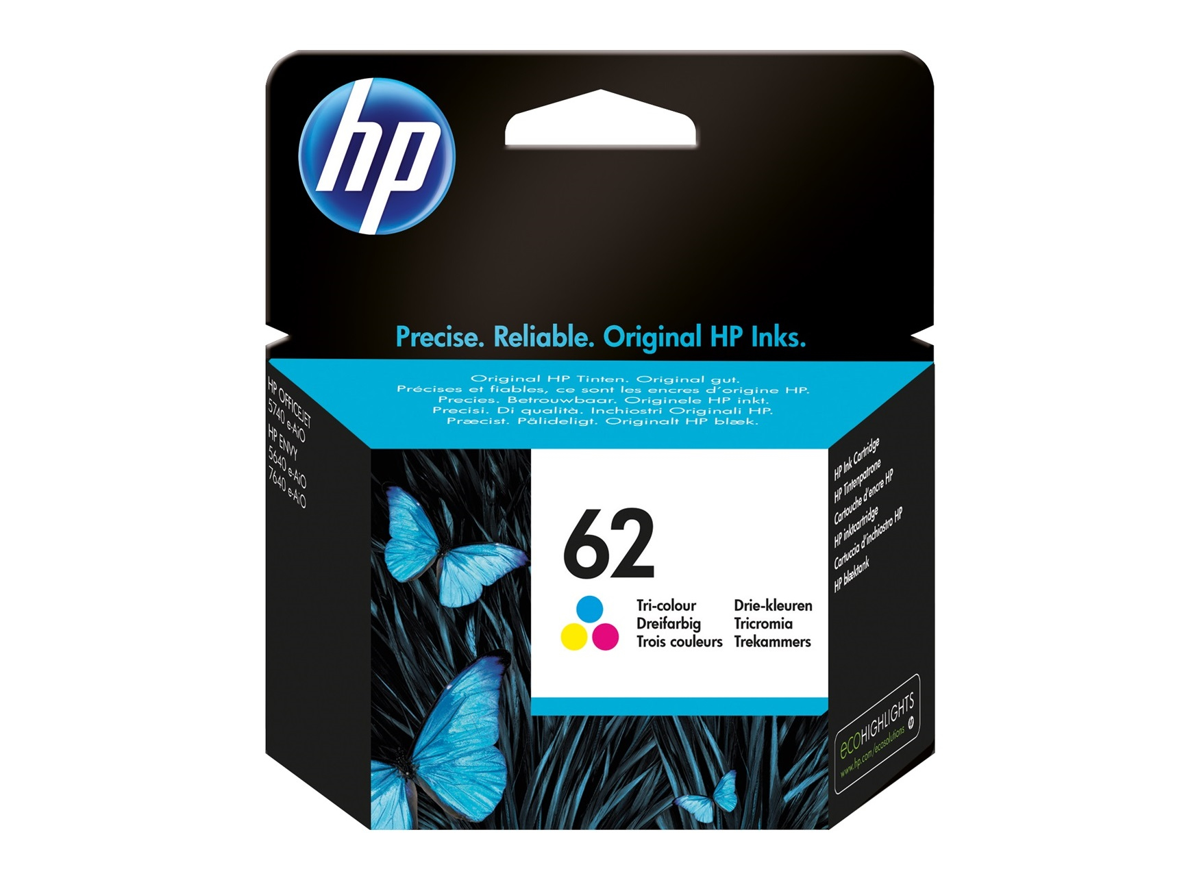 HP 62 Tri-color Ink Cartridge, HP 62 Tri-color Ink Cartridge