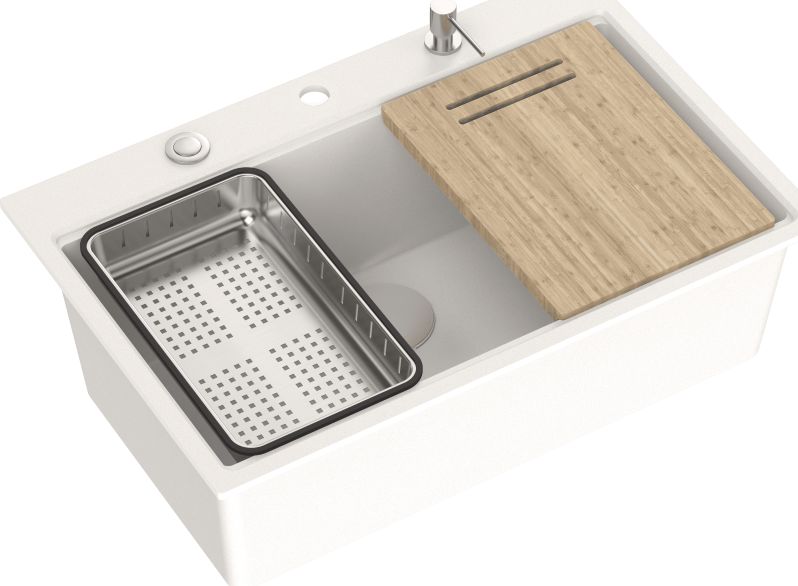 Quadron Benedict Workstation Granteq Hardrock Alabaster Sink