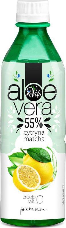 ReVito Aloe nápoj, citron a matcha, 500 ml