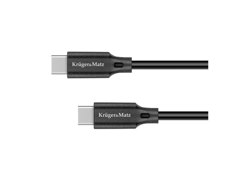 Kabel USB Kruger&Matz USB-C - USB-C 1 m Czarny (KM1260)