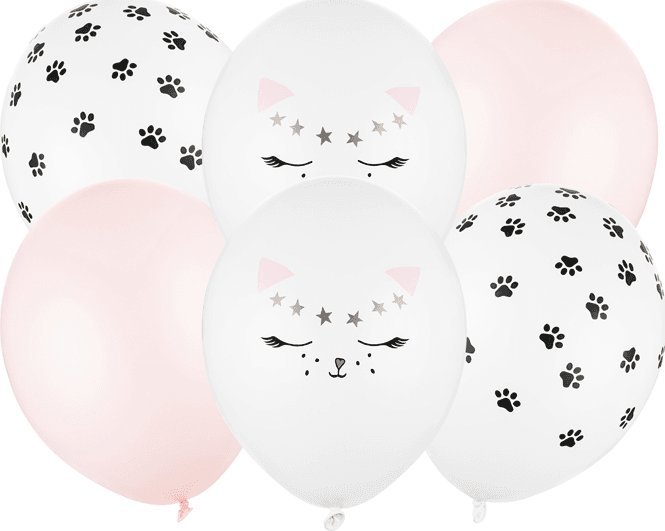 Latex Balloons Cat Cat Pastel Pastel Pastel Pastes