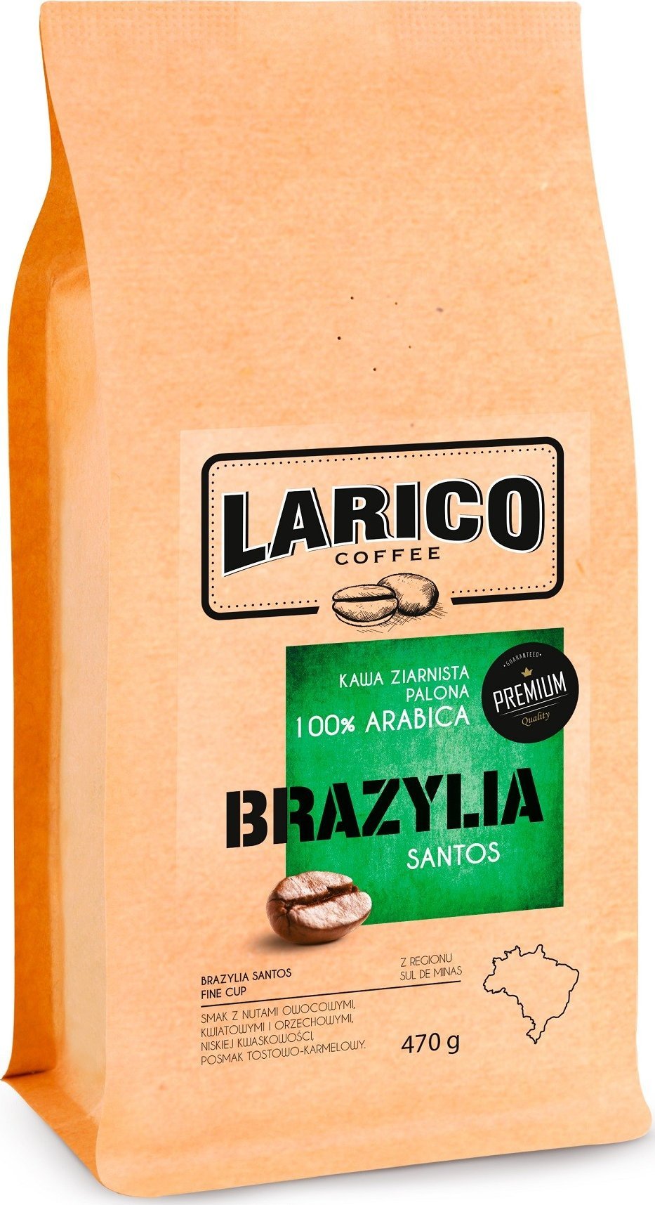 Brazilská zrnková káva Santos 470 g