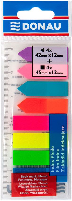 Donau INDEXOVACÍ ZÁLOŽKY PP MIX 12X45MM/12X42MM 4X25/4X25 (7579001PL-99)
