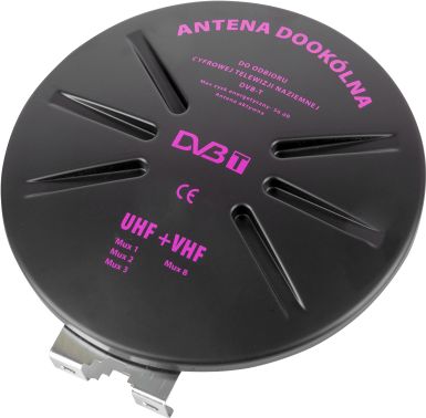 RTV LP anténa Všesměrová anténa pro příjem DVB-T, černá