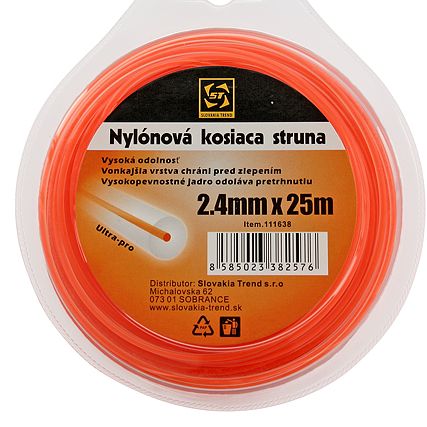 Struna do kosačky 2,7 mm/20 m DualCut kruh