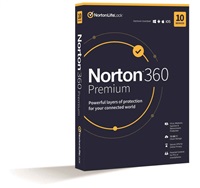NORTON 360 PREMIUM 75GB +VPN 1 uživatel pro 10 zařízení na 3 roky