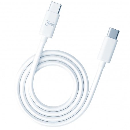 3MK Hyper kabel USB-C/USB-C 2m 100W kabel bílý/bílý