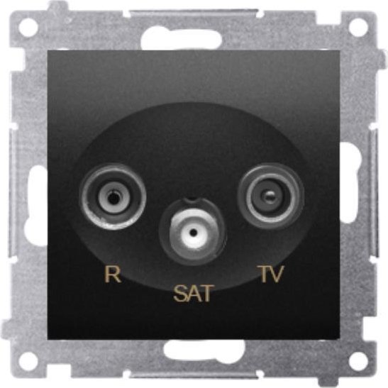 Kontaktní simon Simon 54 R-TV-SAT Anténní zásuvka (modul) Black Mat DASP.01/49