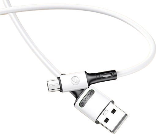 Usams USAMS USB kabel U52 microUSB 2A Fast Charge kabel 1m bílý/bílý SJ435USB01 (US-SJ435)