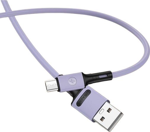 Usams USB-A - microUSB USB kabel 1 m fialový (69870-uniw)