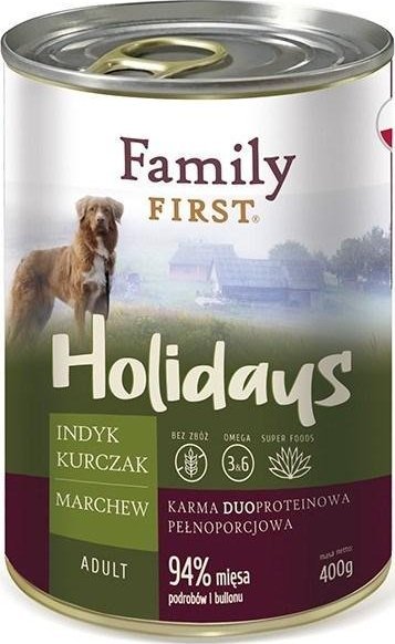 FAMILY FIRST Junior Turkey with carrots - Wet dog food - 400 g