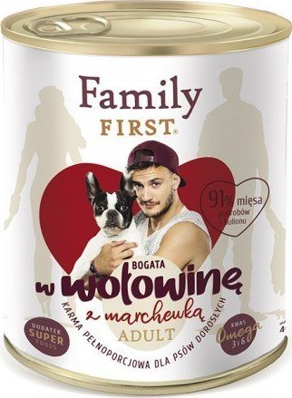FAMILY FIRST Adult Chicken with beets - Wet dog food - 800 g