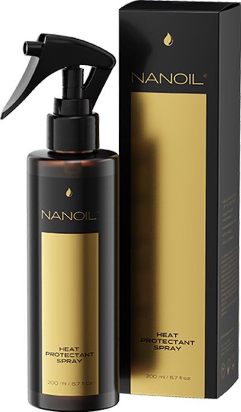 Nanoil nanoil tepelné ochranné prostředky Thermo -uld Spray Hair Spray 200 ml