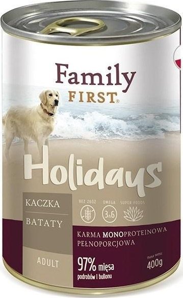FAMILY FIRST Holidays Adult Lamb Rabbit Carrot - Wet dog food - 800g