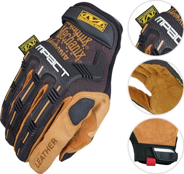 Mechanix Wear Kožené rukavice Mechanix Wear M-Pact Black-Coyote XXL