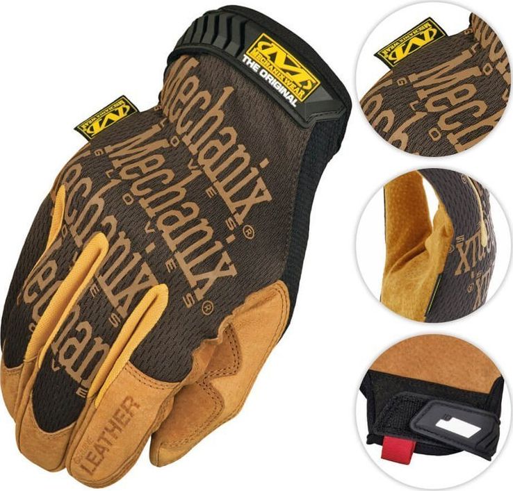 Mechanix Wear Mechanix Wear Originální kožené rukavice Black-Coyote XXL