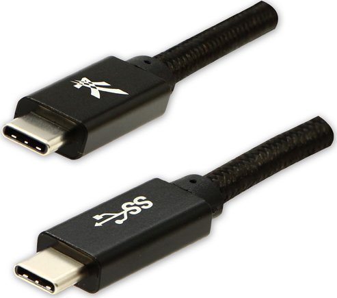 Kábel USB Logo USB-C - USB-C 1 m Czarny